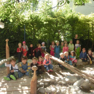 Aufbau unseres neuen Wasserspielplatzes