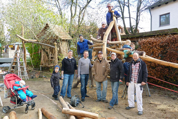 Aufbau unseres neuen Klettergerüsts vom 08. – 10.11.2013